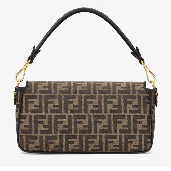 Fendi Baguette purse Brown FF jacquard fabric bag authentic - Picture 11 of 16